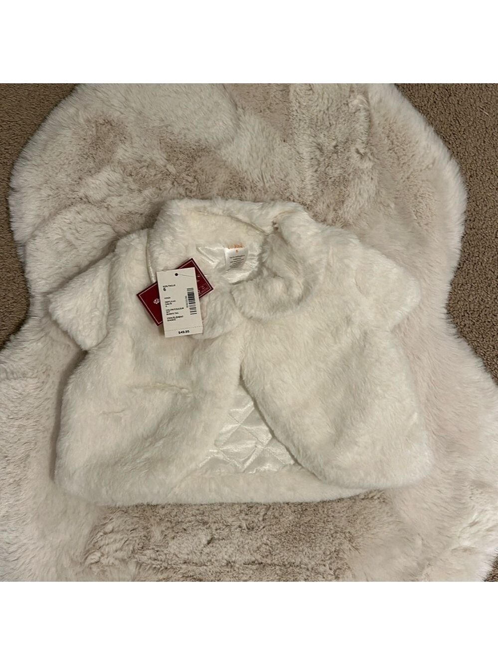 Girls’ Faux Fur Shrug size 6